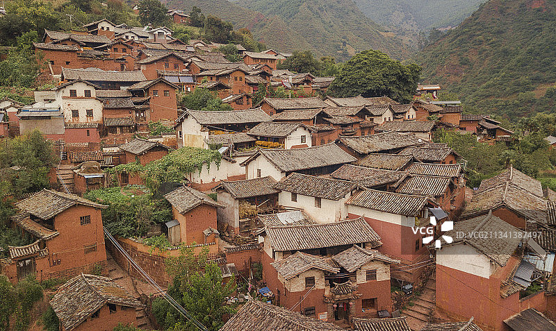 诺邓古村的建筑，云南大理云龙县图片素材