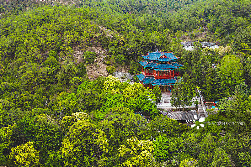 云南省,风景,航拍,丽江黑龙潭,黑龙潭公园图片素材