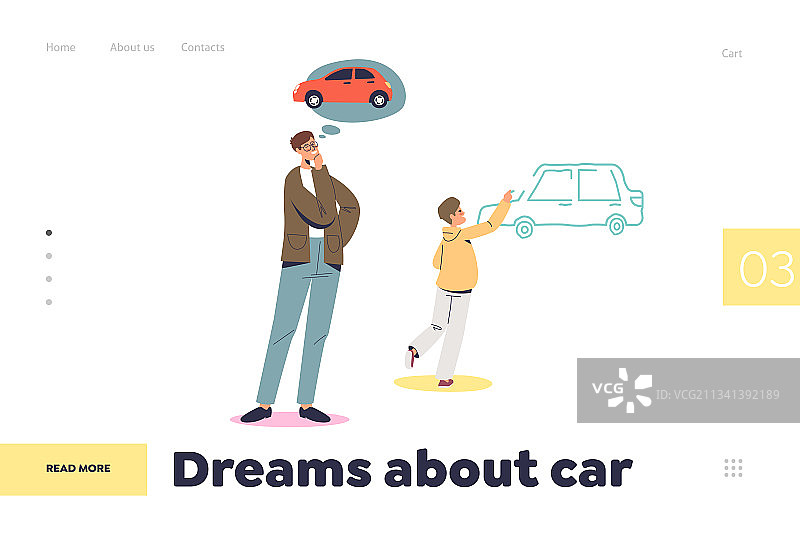 汽车概念着陆页图片素材