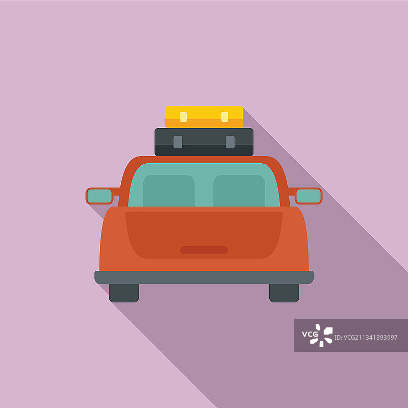 搭便车轿车扁平风格图标图片素材