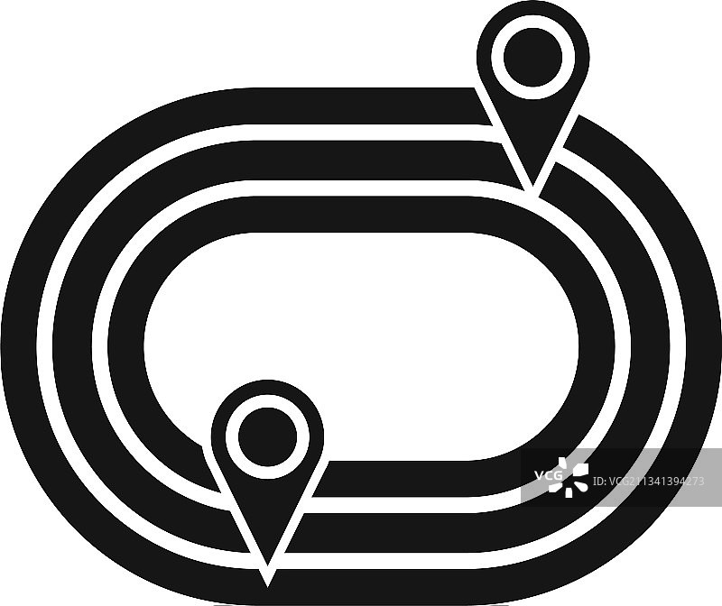 跑步体育场跑道图标简约风格图片素材