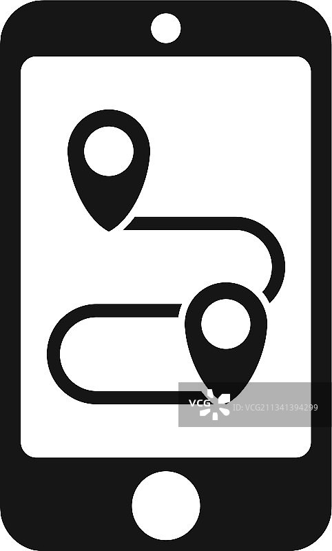 手机路线图标（简约风格）图片素材