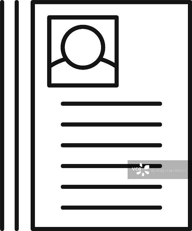 简历纸张图标，大纲样式图片素材