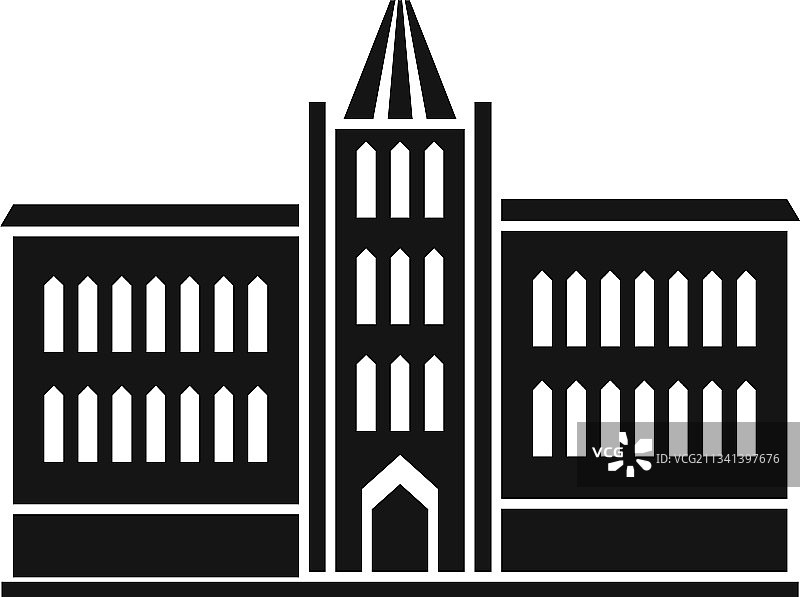 议会大厦图标（简约风格）图片素材
