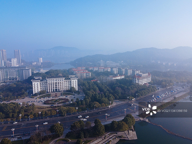 黄石 下陆区  地标 航拍素材 湖北省 黄石市 城市 商业图片素材