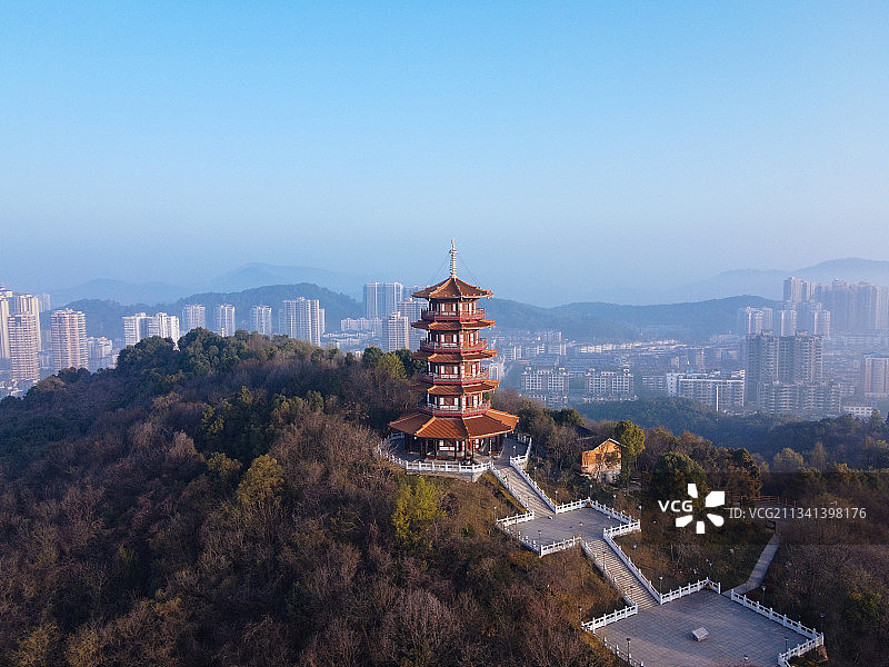 黄石 下陆区  地标 航拍素材 湖北省 黄石市 城市 商业图片素材