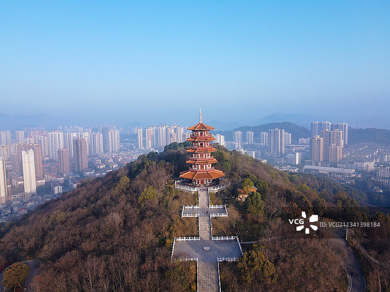 黄石 下陆区  地标 航拍素材 湖北省 黄石市 城市 商业图片素材