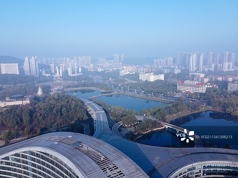 黄石 下陆区  地标 航拍素材 湖北省 黄石市 城市 商业图片素材