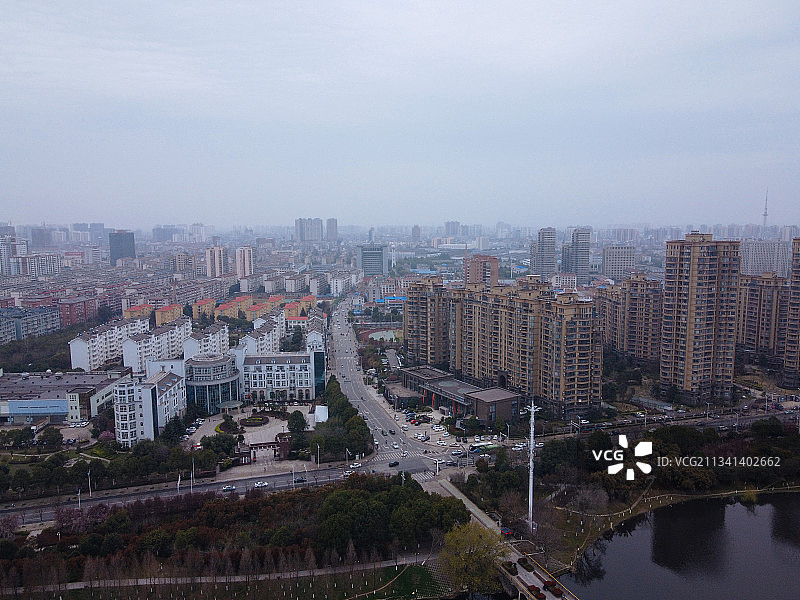 孝感 孝南区 地标 航拍素材 湖北省 孝感市 城市 商业 风图片素材