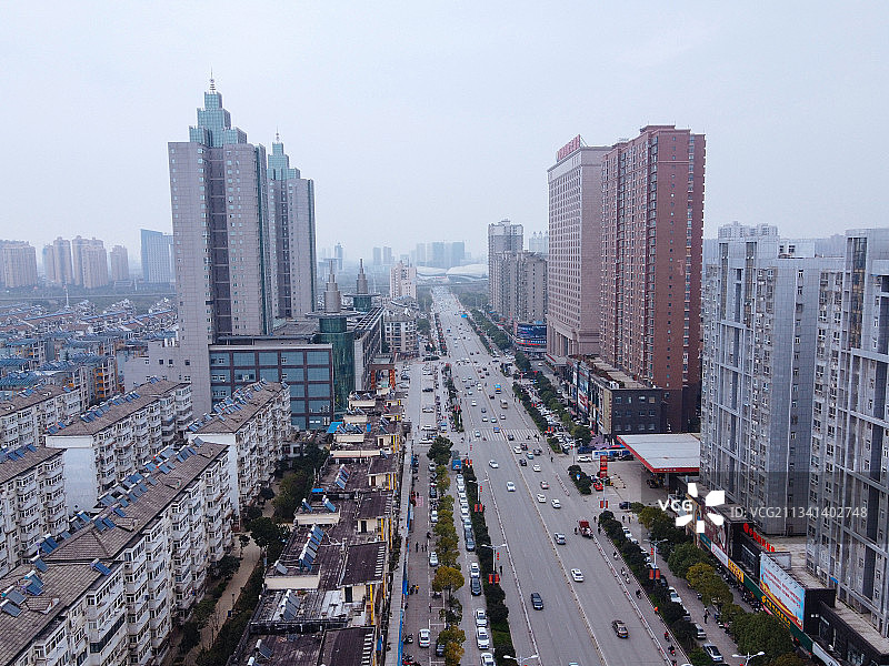 孝感 孝南区 地标 航拍素材 湖北省 孝感市 城市 商业 风图片素材