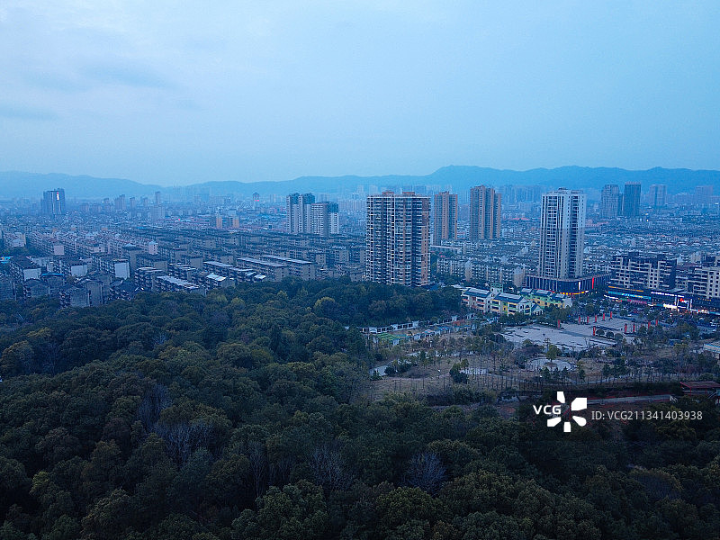 新余  渝水区 地标 航拍素材 江西省 新余市 城市 商业图片素材