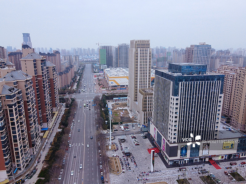 许昌  魏都区  地标 航拍素材 河南省 许昌市 城市 商业图片素材