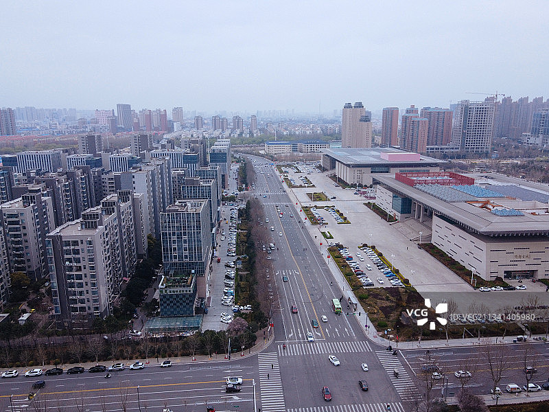 许昌  魏都区  地标 航拍素材 河南省 许昌市 城市 商业图片素材