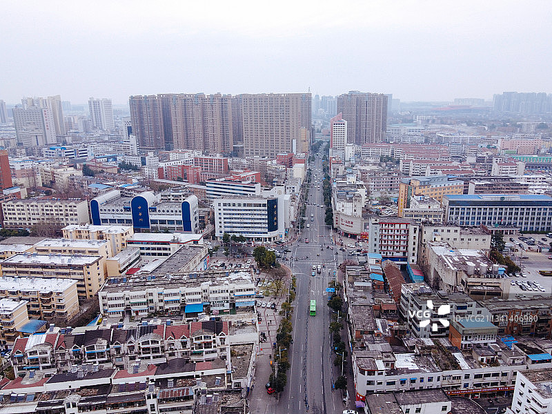 信阳 浉河区 地标 航拍素材 河南省 信阳市 城市 商业 风图片素材