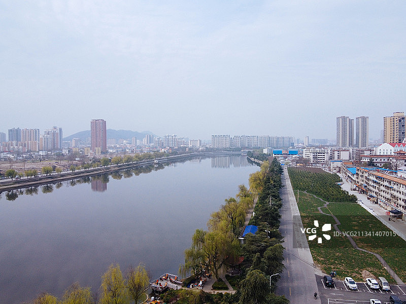 信阳 浉河区 地标 航拍素材 河南省 信阳市 城市 商业 风图片素材