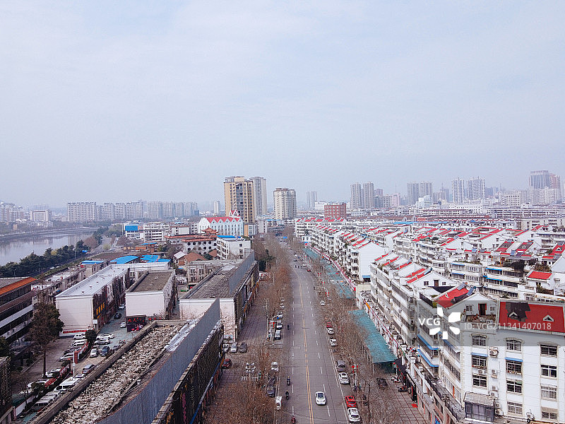 信阳 浉河区 地标 航拍素材 河南省 信阳市 城市 商业 风图片素材