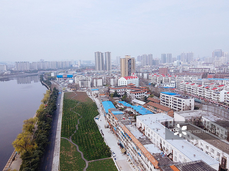 信阳 浉河区 地标 航拍素材 河南省 信阳市 城市 商业 风图片素材