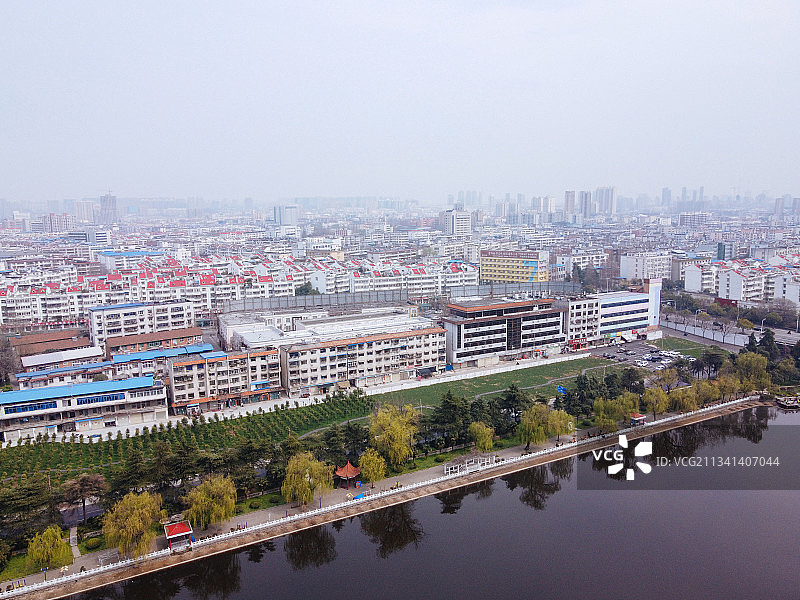 信阳 浉河区 地标 航拍素材 河南省 信阳市 城市 商业 风图片素材