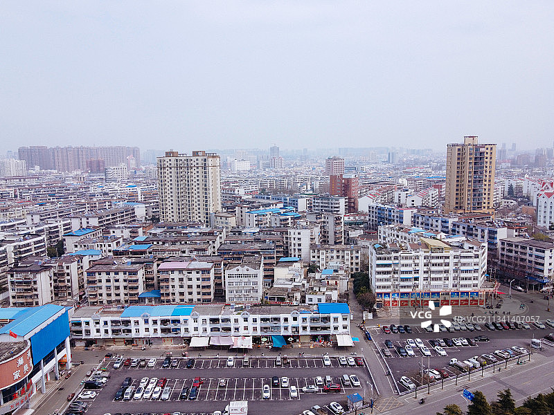 信阳 浉河区 地标 航拍素材 河南省 信阳市 城市 商业 风图片素材