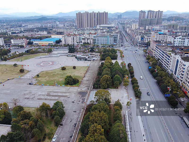 宜春 袁州区 地标 航拍素材 江西省 宜春市 城市 商业 风图片素材