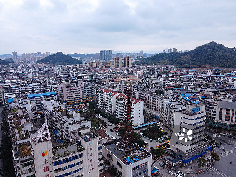 宜春 袁州区 地标 航拍素材 江西省 宜春市 城市 商业 风图片素材