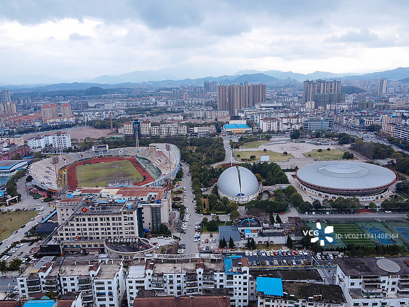 宜春 袁州区 地标 航拍素材 江西省 宜春市 城市 商业 风图片素材