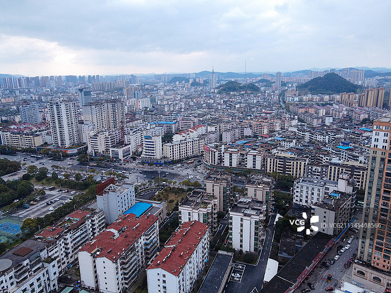宜春 袁州区 地标 航拍素材 江西省 宜春市 城市 商业 风图片素材