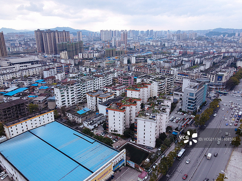 宜春 袁州区 地标 航拍素材 江西省 宜春市 城市 商业 风图片素材