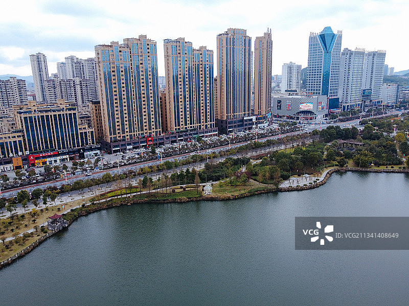 宜春 袁州区 地标 航拍素材 江西省 宜春市 城市 商业 风图片素材
