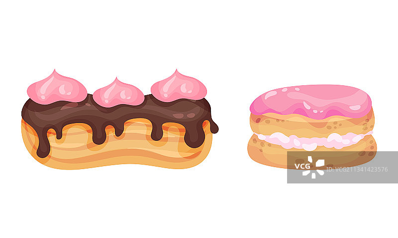 美味奶油泡芙甜点合集图片素材