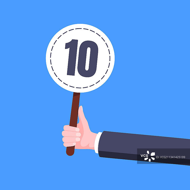 手持圆形记分卡banner图片素材