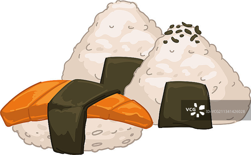 日式传统美食寿司与红鱼图片素材