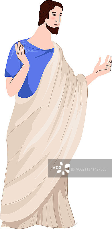 身着罗马传统服饰的男子图片素材