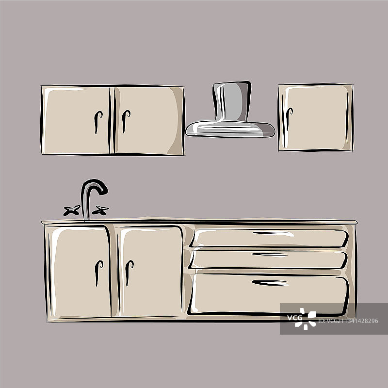 厨房餐具收纳空间图片素材