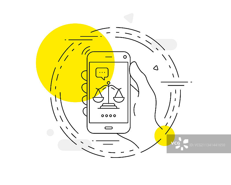 正义天平线图标判断天平符号图片素材