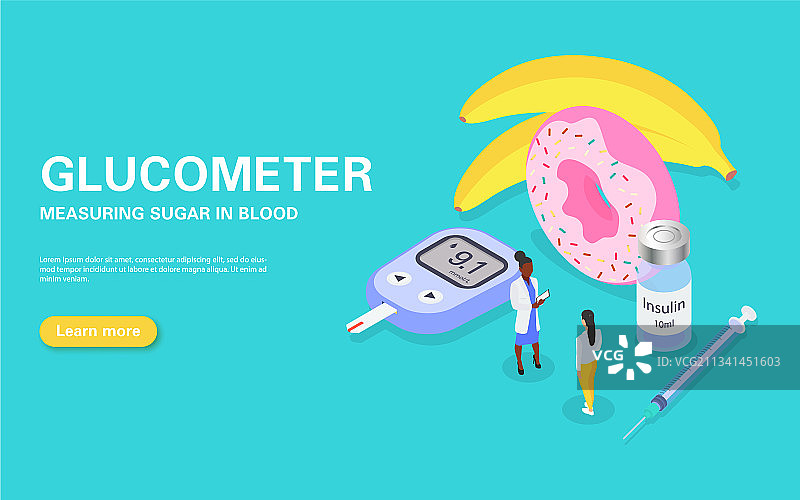 血糖测量概念banner图片素材