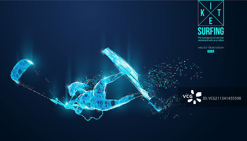 风筝冲浪者水翼轮廓图片素材