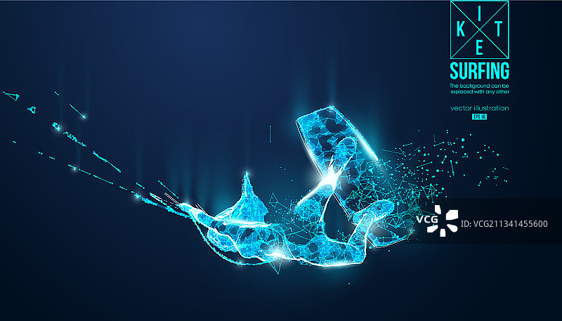 风筝冲浪者水翼轮廓图片素材
