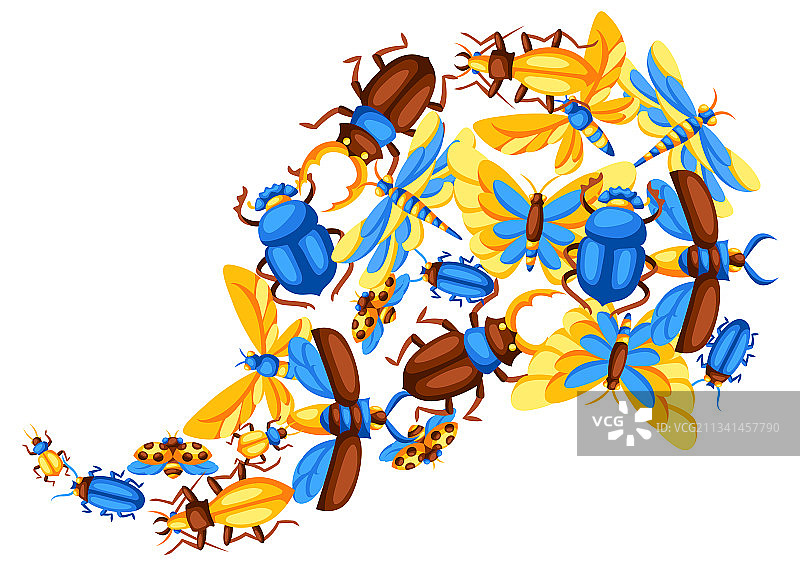 风格化蝴蝶昆虫背景图片素材