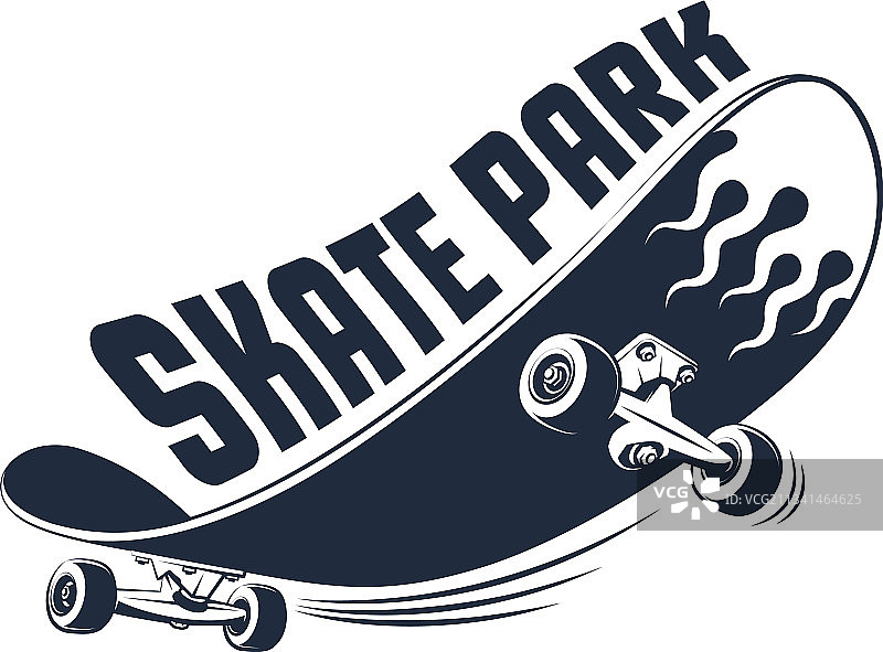 有趣的滑板公园复古标志图片素材