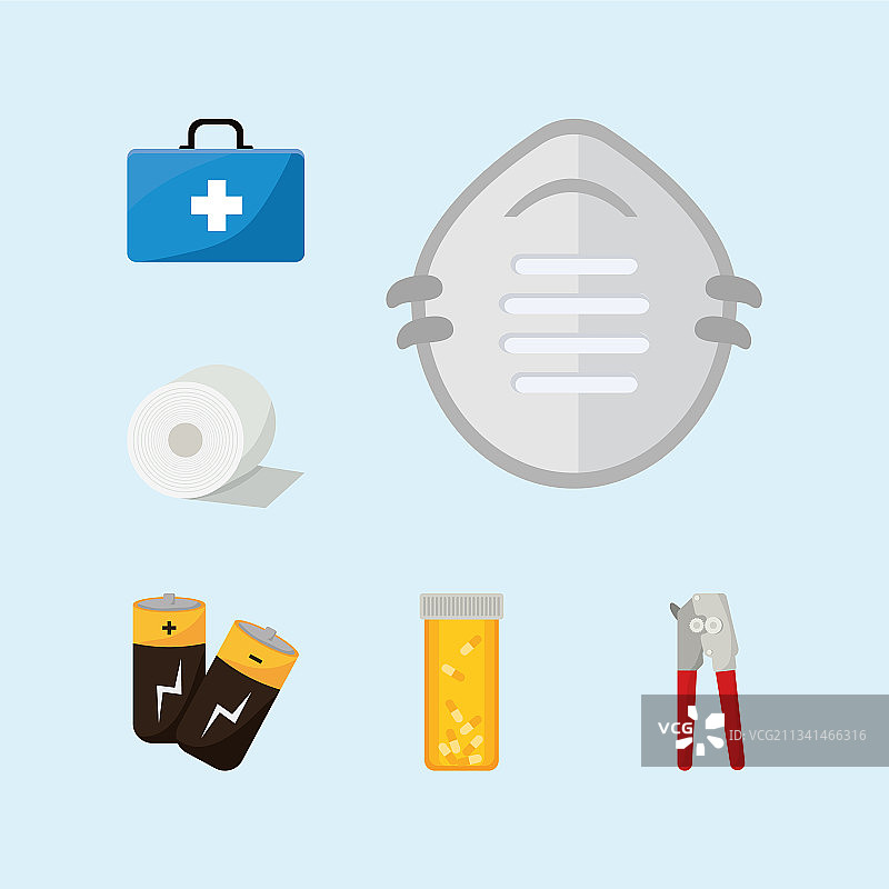 六个急救箱图标图片素材