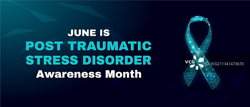 创伤后应激障碍意识月概念图片素材