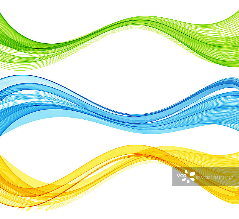 抽象彩色流动波浪线条图片素材