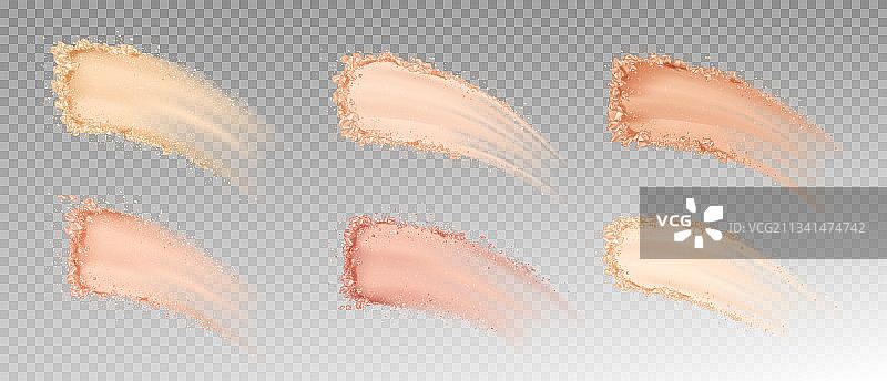 粉状粉底液涂抹笔刷笔触图片素材