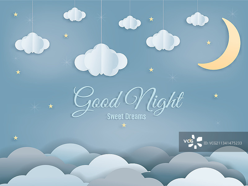 甜蜜的梦剪纸背景图片素材