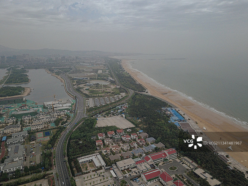 日照 东港区 地标 航拍素材 山东 日照市 城市 商业 风光图片素材