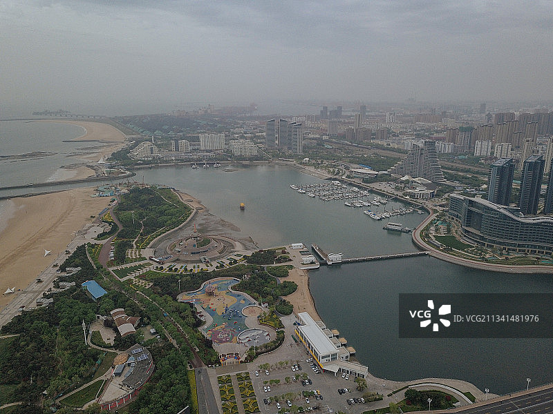 日照 东港区 地标 航拍素材 山东 日照市 城市 商业 风光图片素材