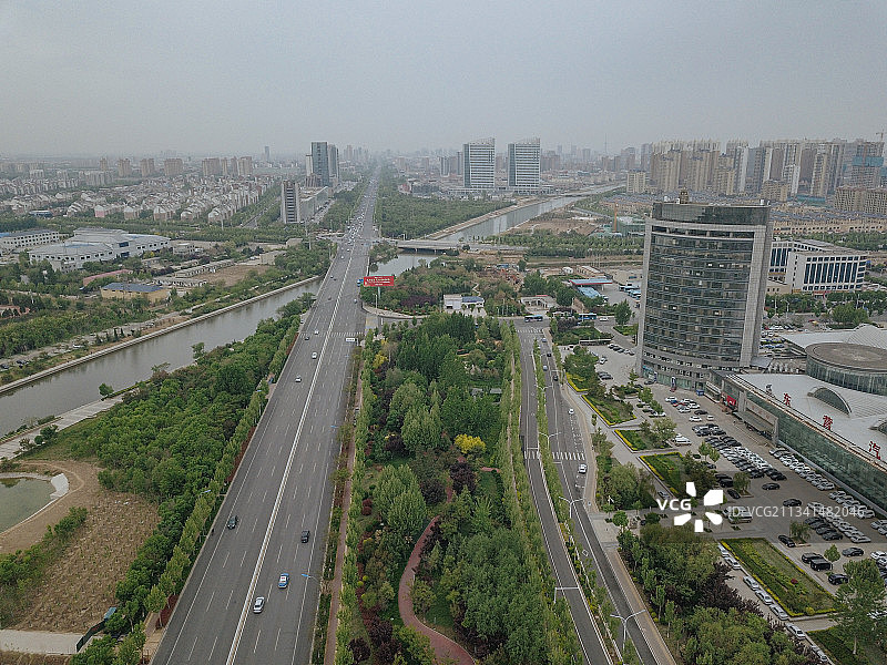 东营 东营区 地标 航拍素材 山东 东营市 城市 商业 风光图片素材
