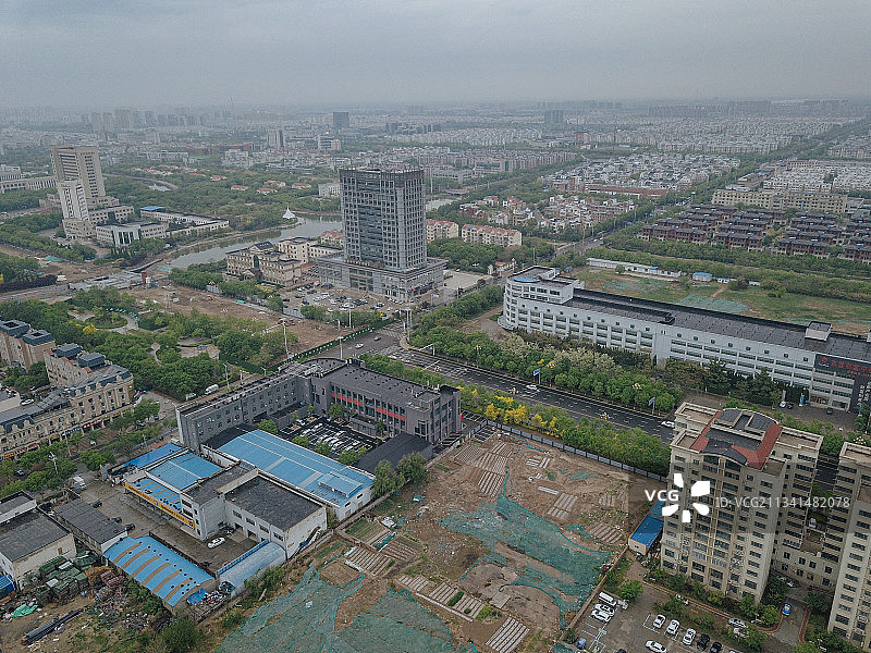 东营 东营区 地标 航拍素材 山东 东营市 城市 商业 风光图片素材