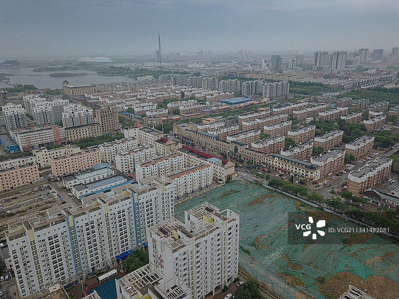 东营 东营区 地标 航拍素材 山东 东营市 城市 商业 风光图片素材